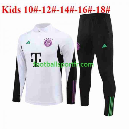 Bayern Munich Enfant Ensemble Sweat d'entrainement Blanc 2023-2024